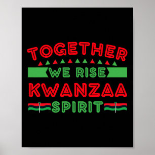 Kwanza Weihnachten Afro-Amerikanische Kinder Fraue Poster