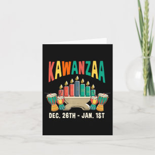 Kwanzaa 26. Dezember - 1. Januar Candles Kinara Pa Karte