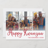 Kwanzaa 3 Foto Feiertagskarte (Vorderseite)
