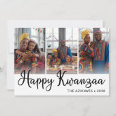 Kwanzaa 3 Foto Feiertagskarte (Vorderseite)