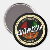 Kwanzaa 7 Grundsätze Magnet (Vorderseite/Rückseite)