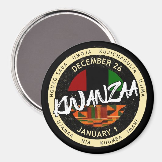 Kwanzaa 7 Grundsätze Magnet (Vorderseite/Rückseite)
