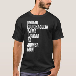 Kwanzaa 7 Grundsätze Umoja Kujichagulia Ujima Ujam T-Shirt
