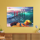 KWANZAA - 7 NÄCHTE - KINARA LEINWANDDRUCK (Insitu (Wohnzimmer))