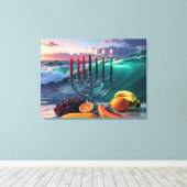 KWANZAA - 7 NÄCHTE - KINARA LEINWANDDRUCK (Insitu (Holzboden))