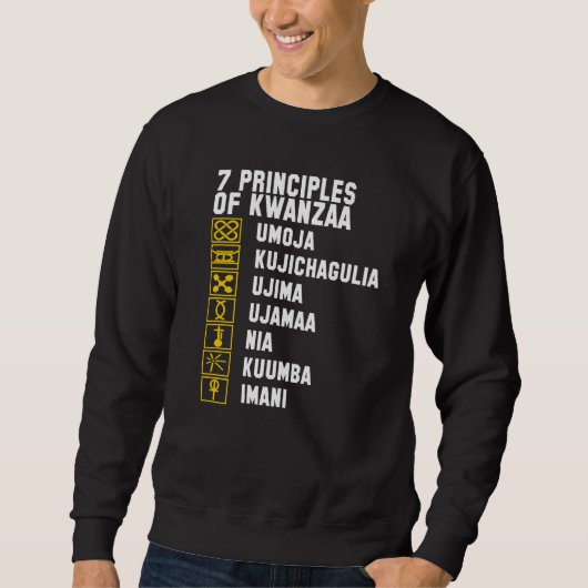 Kwanzaa 7 Prinzipien Afrika Feiern Kwanzaa Symb Sweatshirt (Vorderseite)