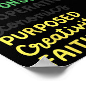 Kwanzaa 7 Prinzipien Afrikanischer schwarzer Stolz Poster (Ecke)