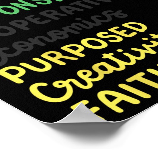 Kwanzaa 7 Prinzipien Afrikanischer schwarzer Stolz Poster (Ecke)