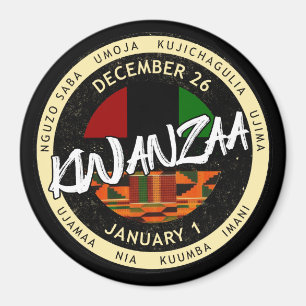 Kwanzaa 7 Prinzipien Magnet