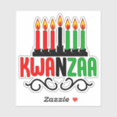 Kwanzaa 7Candles, Kiss Cut Aufkleber (Blatt)