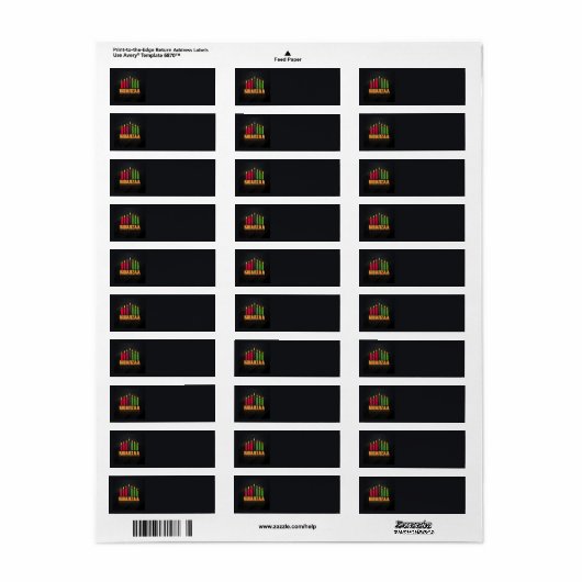Kwanzaa Address Labels (Vorne)