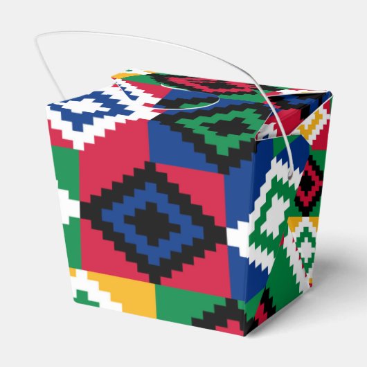 Kwanzaa African Geometric Print (3) Geschenkschachtel (Rückseite)