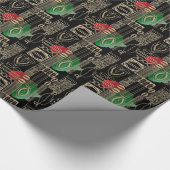 Kwanzaa African Stamm Symbols Geschenkpapier (Ecke)