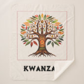 Kwanzaa African Tree Medium Sherpa Blanket Sherpadecke (Vorderseite)
