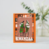Kwanzaa - afrikanische Familie Postkarte (Stehend Vorderseite)