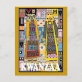 Kwanzaa - afrikanische Zeichen Postkarte (Vorderseite)