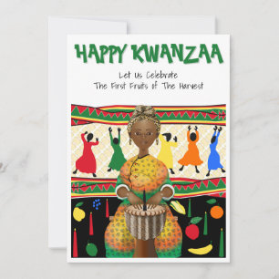 Kwanzaa Afroamerikanischer Feiertag Karte
