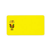 Kwanzaa Afrocentric Address Labels - Gelb Adressaufkleber (Vorne)