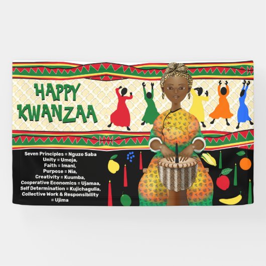 Kwanzaa American Holiday Banner (Horizontal)