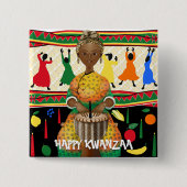 Kwanzaa American Holiday Button (Vorderseite)