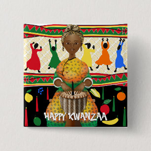 Kwanzaa American Holiday Button