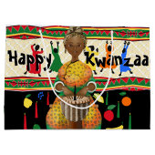 Kwanzaa American Holiday Große Geschenktüte (Rückseite)