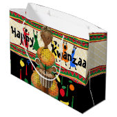 Kwanzaa American Holiday Große Geschenktüte (Rückseite Schrägansicht)