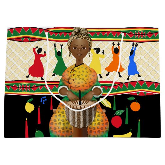 Kwanzaa American Holiday Große Geschenktüte (Vorderseite)