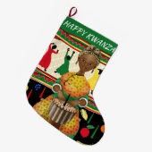 Kwanzaa American Holiday Großer Weihnachtsstrumpf (Vorderansicht (hängend))