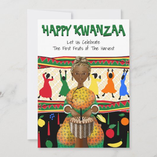 Kwanzaa American Holiday Karte (Vorderseite)