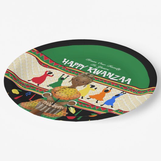 Kwanzaa American Holiday Pappteller (Schrägansicht)