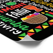 Kwanzaa American Kinara 7 Prinzipien Celeb Poster (Ecke)