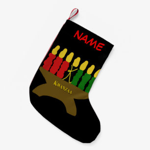 Kwanzaa Art Christmas Strumpf Kleiner Weihnachtsstrumpf