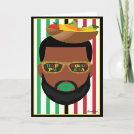 Kwanzaa Beard LGBTQ Urlaub Karte