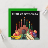 Kwanzaa Blessing Flat Greeting Card Karte (Vorderseite/Rückseite Beispiel)