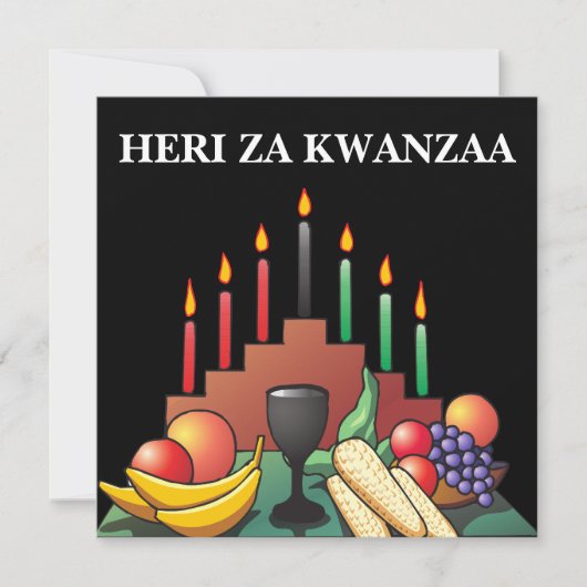 Kwanzaa Blessing Flat Greeting Card Karte (Vorderseite)