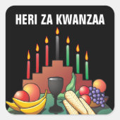 Kwanzaa Blessing Quadratischer Aufkleber (Vorderseite)
