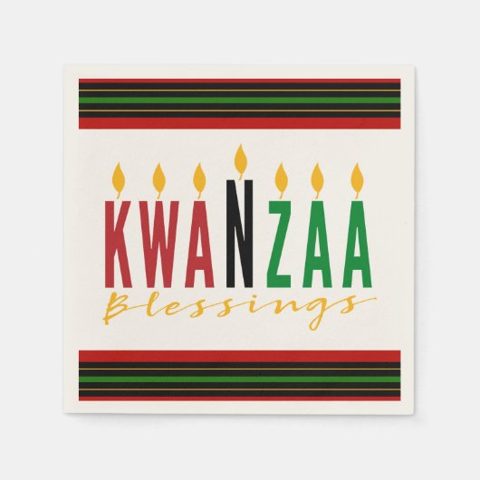 Kwanzaa Blessings | Kinara Serviette (Vorderseite)