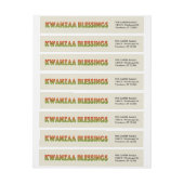 Kwanzaa Blessings | RÜCKSENDEADRESSE (Bogen)