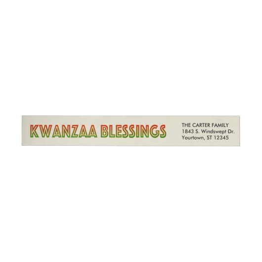 Kwanzaa Blessings | RÜCKSENDEADRESSE (Person)