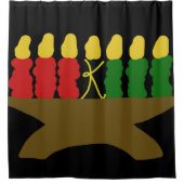 Kwanzaa Candle Design Duschvorhang (Vorderseite)