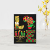 Kwanzaa Candle Holder Kinara Nguzo Saba African Am Karte (Gelbe Blume)