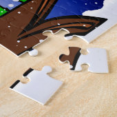 Kwanzaa Candle Kinara mit Schnee und Gruß Puzzle (Seite)