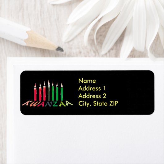 Kwanzaa Candles Address Labels (Insitu)