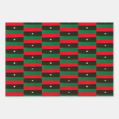 Kwanzaa Candles Africa Map Artisan Crochet Print Geschenkpapier Set (Vorderseite 2)