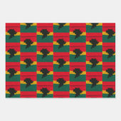 Kwanzaa Candles Africa Map Artisan Crochet Print Geschenkpapier Set (Vorderseite 3)