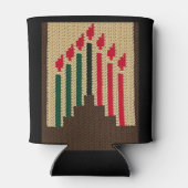 Kwanzaa Candles Brown Red Black Green Crochet Dosenkühler (Rückseite)