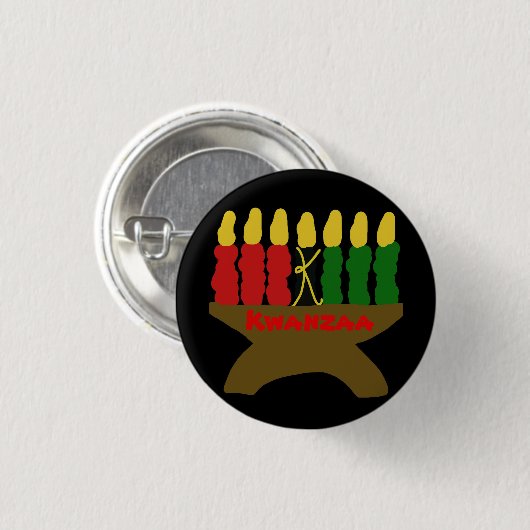 Kwanzaa Candles Button (Vorne & Hinten)