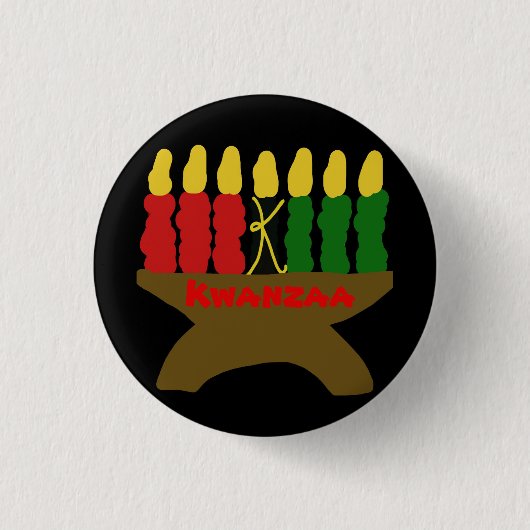Kwanzaa Candles Button (Vorderseite)
