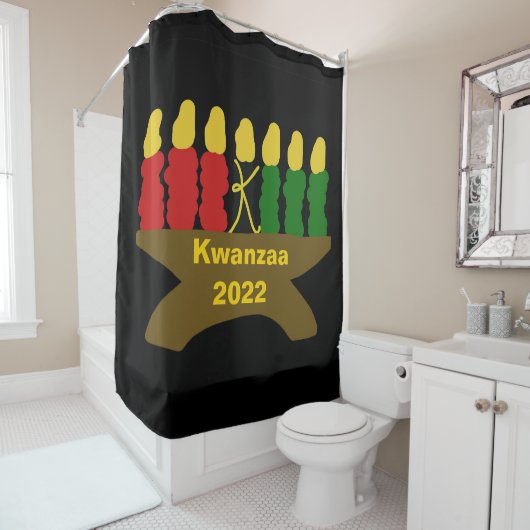 Kwanzaa Candles Duschvorhang (Beispiel)